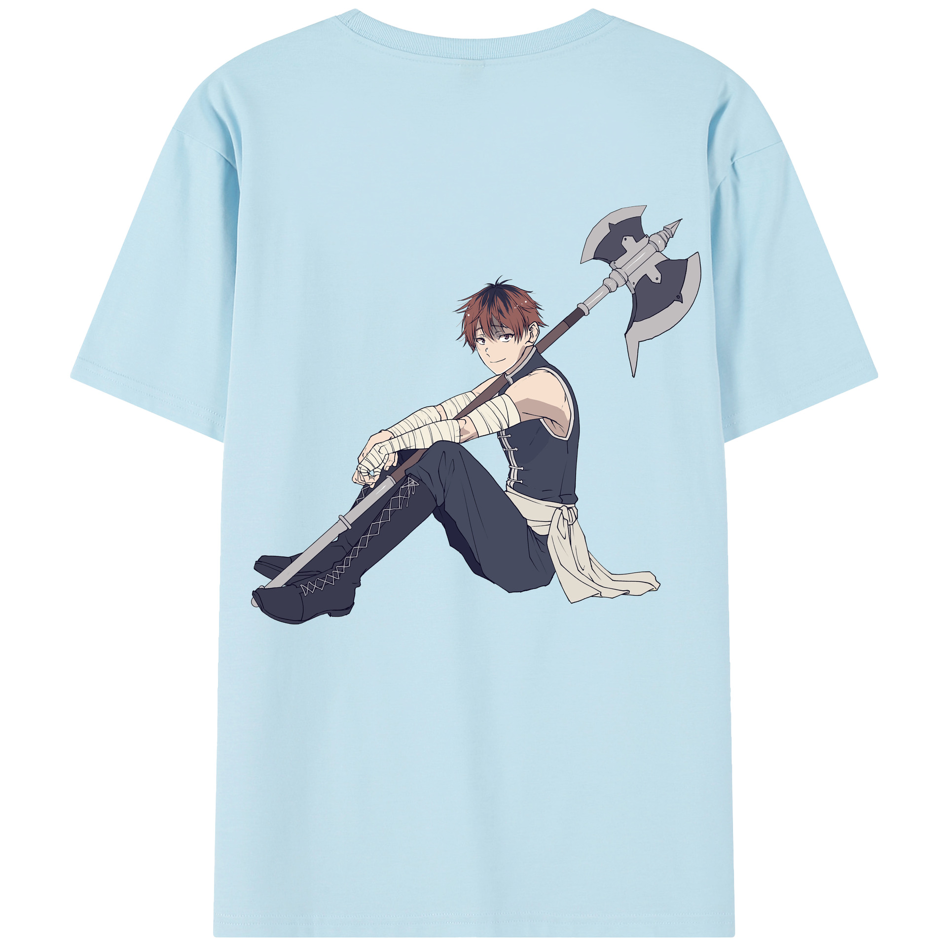 （画像用） 葬送のフリーレン Frieren 綿100％半袖Tシャツ（背面プリント）